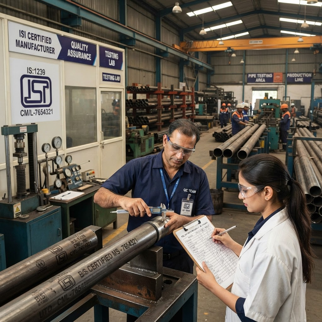 How to Select an ISI Certified Steel Pipe Manufacturer in India (Buyer's Checklist)